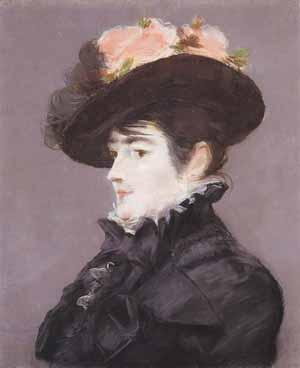 Edouard Manet Portrait de Jeanne Martin au Chapeau orne dune Rose France oil painting art